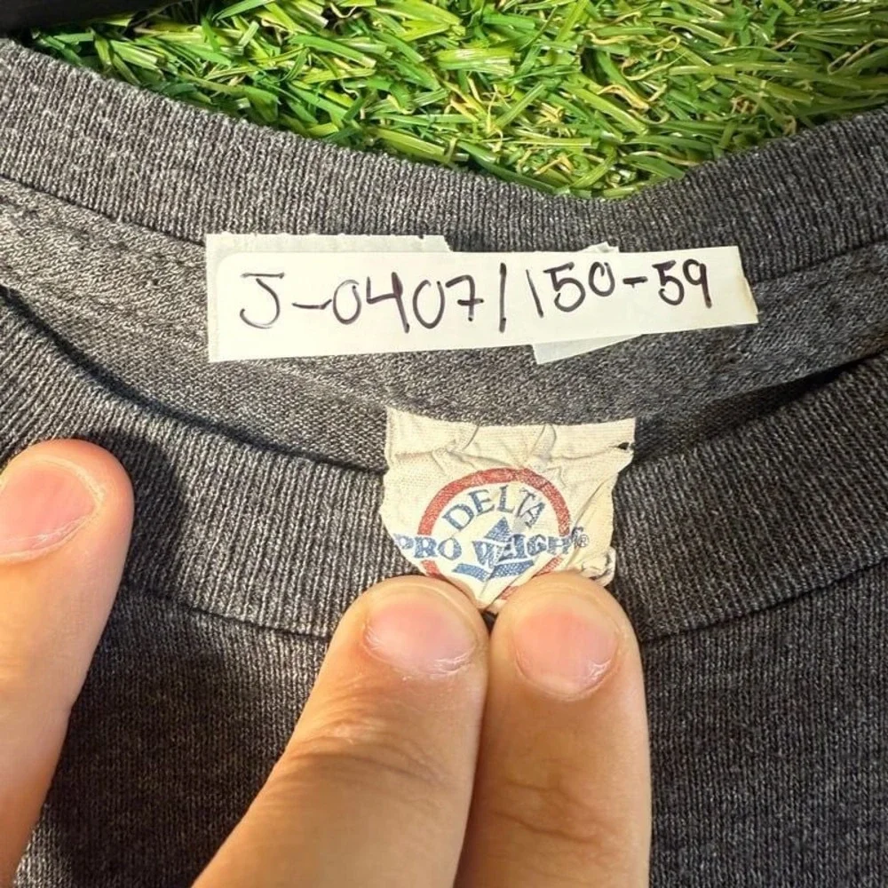 University of Alabama Crimson Tide T-Shirt Delta Tag Gray L 90s‎ College Vintage